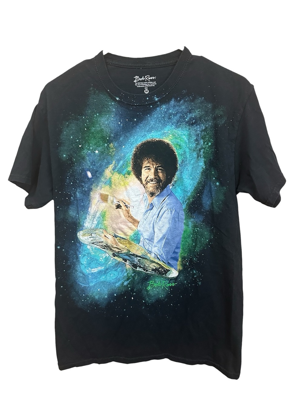 Bob Ross Galaxy Painting Graphic Tee Medium
